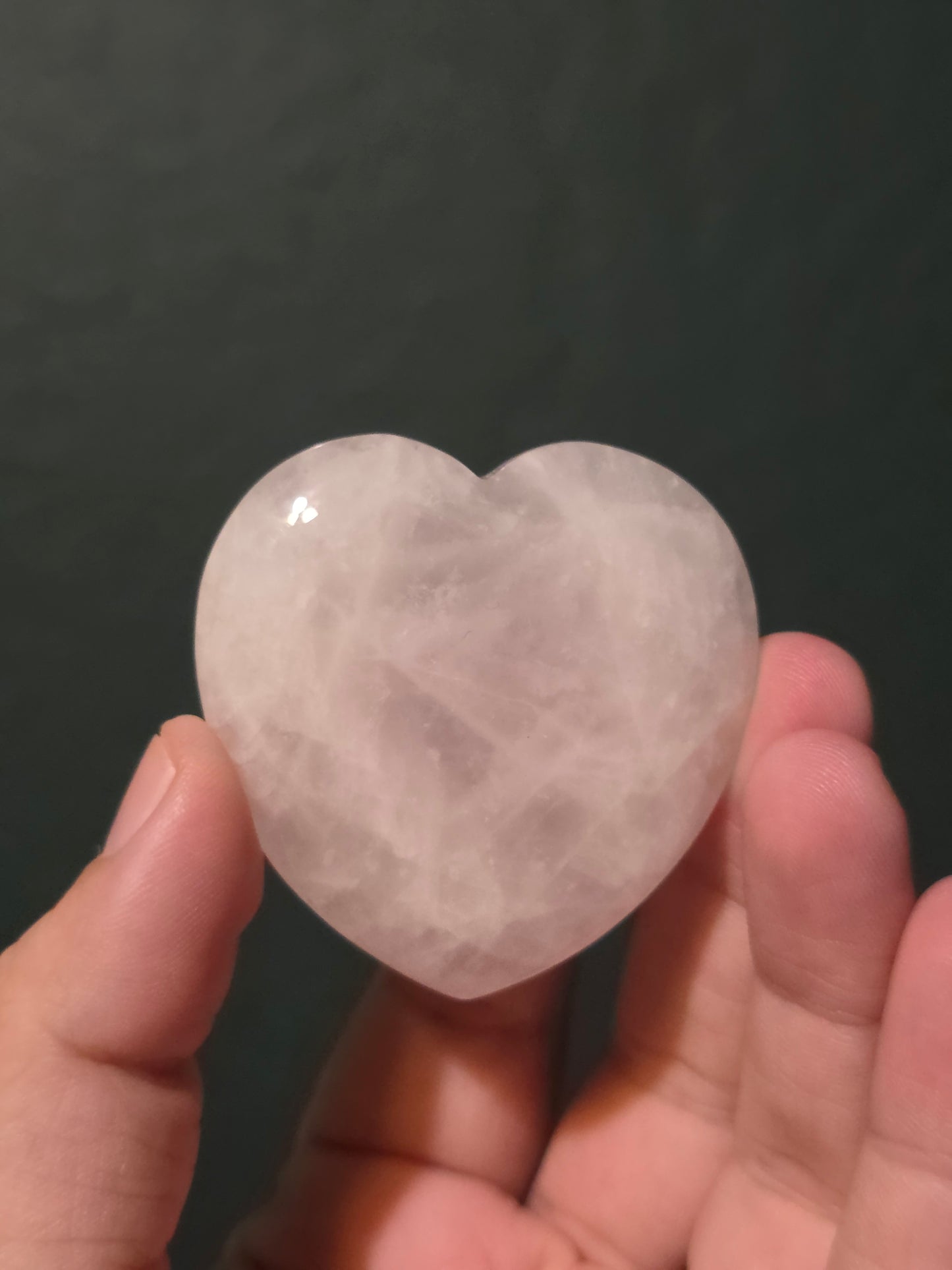 Rose Quartz Flat Heart