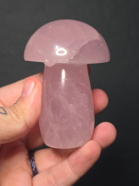 Lavender Rose Quartz Mushroom