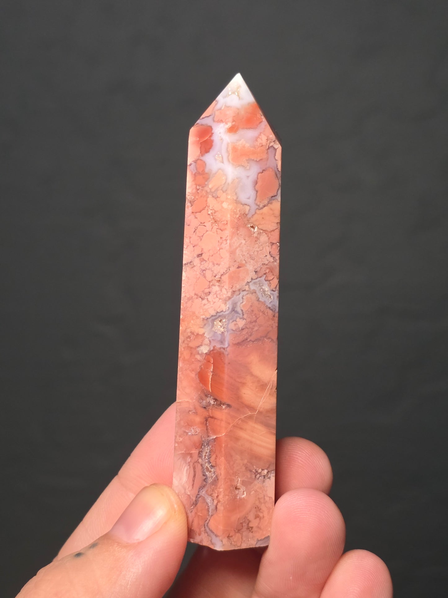 Cotton Candy Agate Towers - UV Reactive