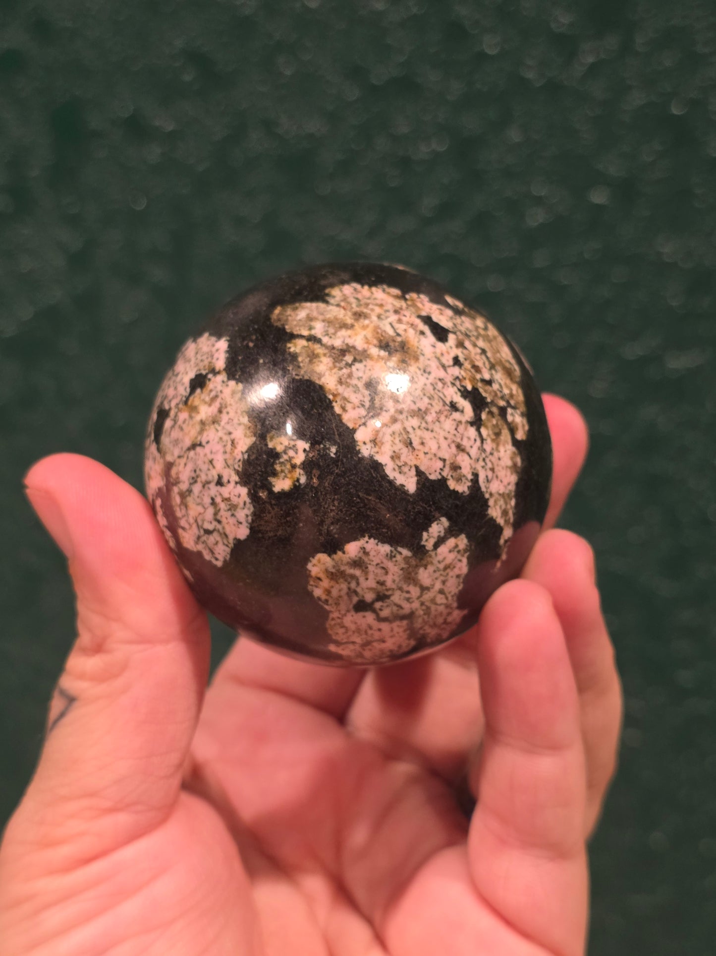 Snowflake Rhodonite Sphere