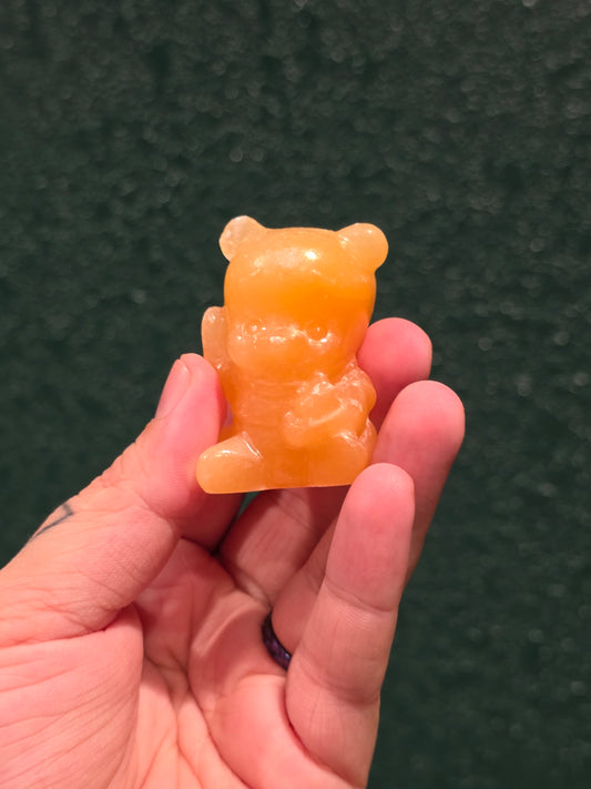 Orange Calcite Winnie the Pooh