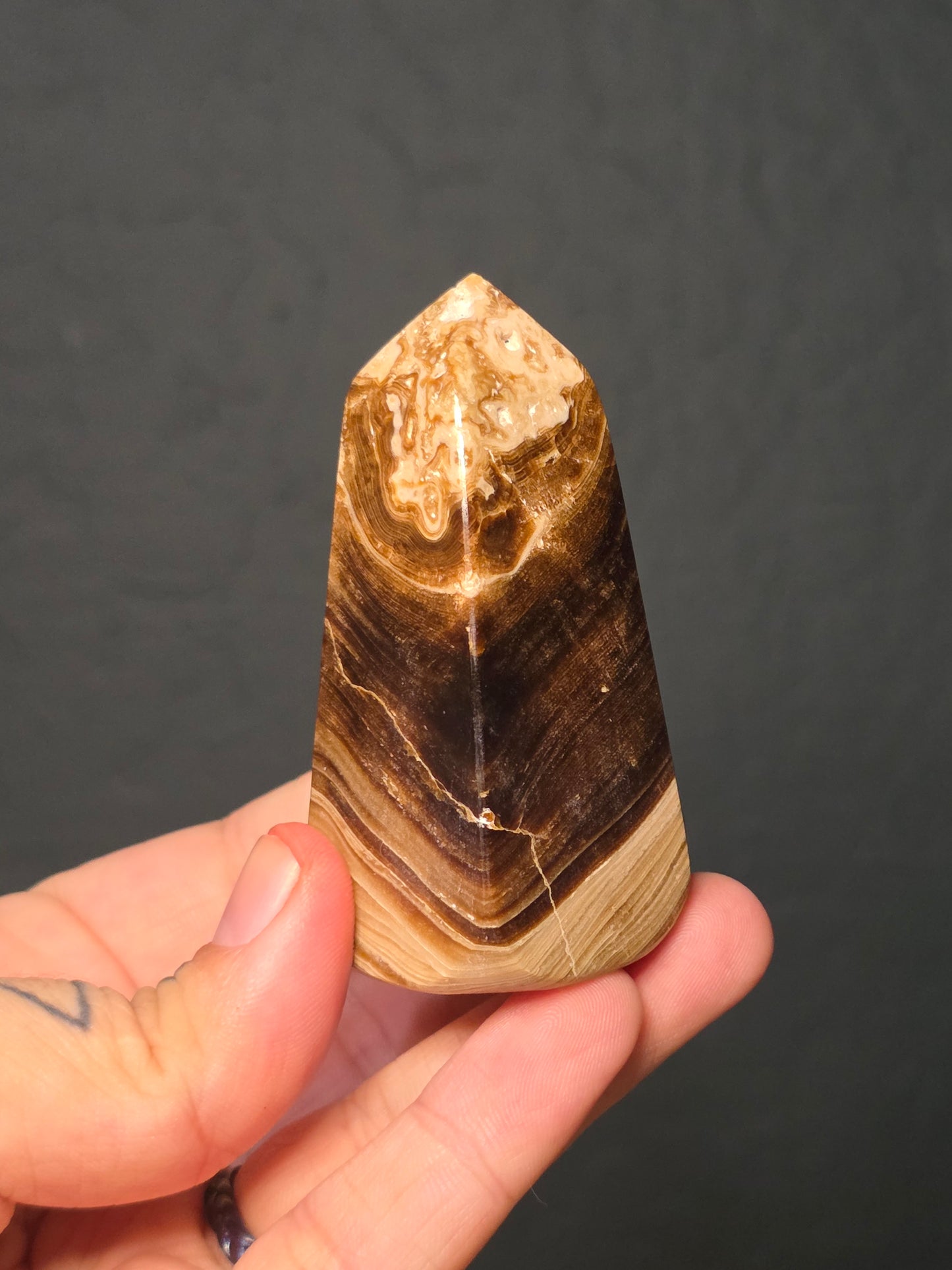 Chocolate Calcite Obelisk