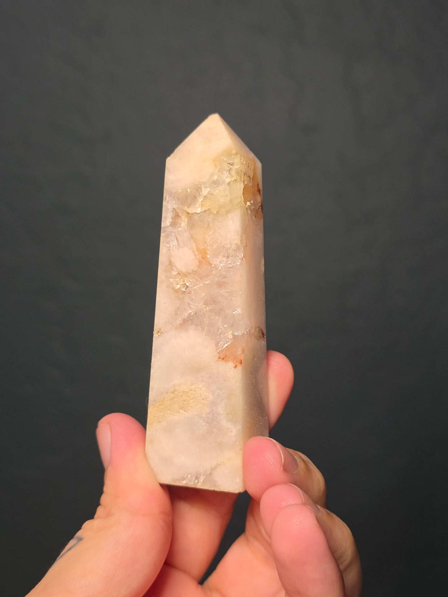 Flower Agate Obelisk