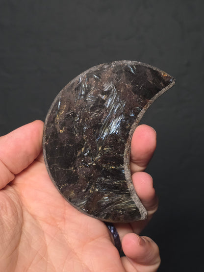 Medium Arfvedsonite/ Garnet Moons