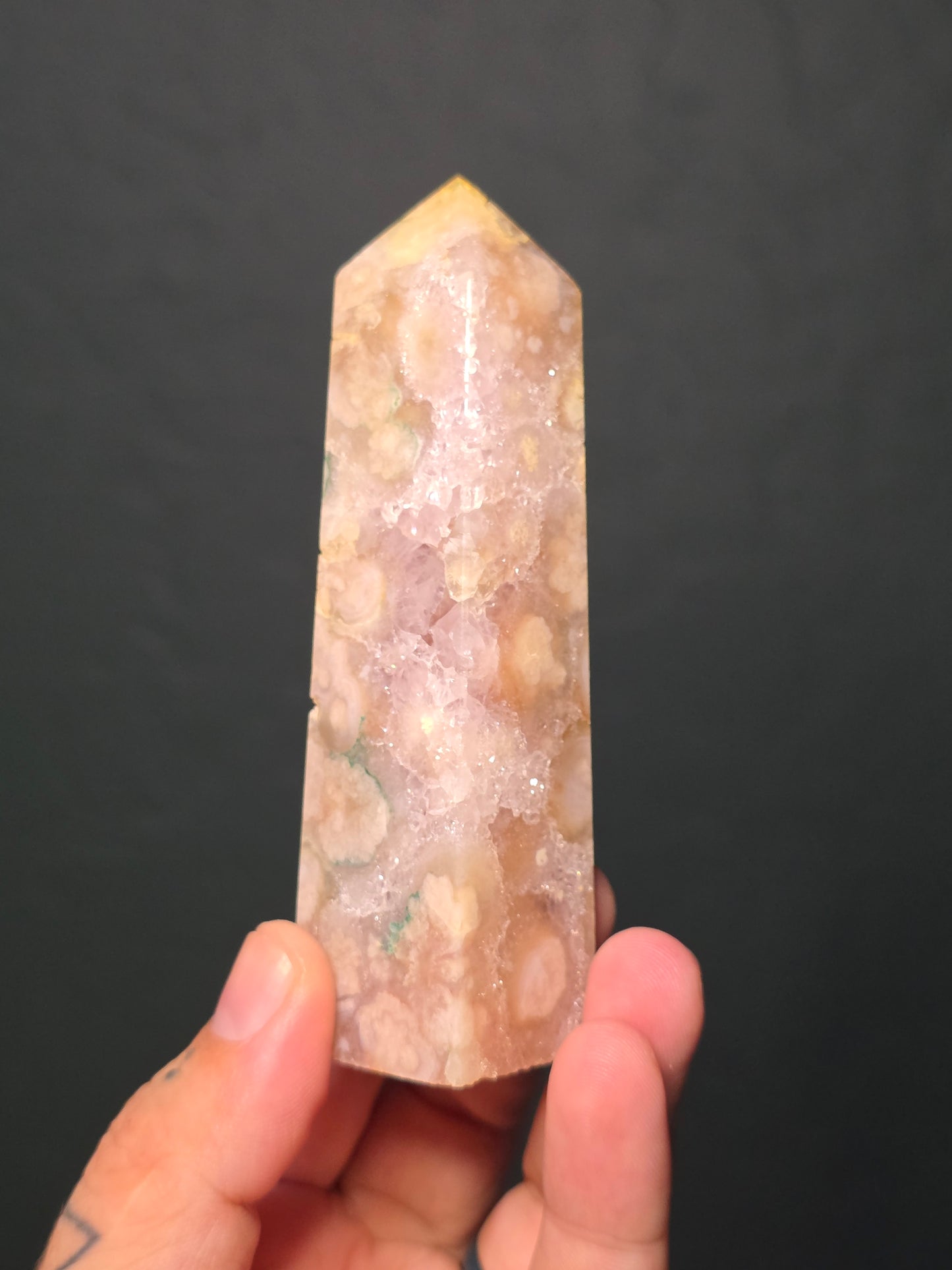 Flower Agate Obelisk