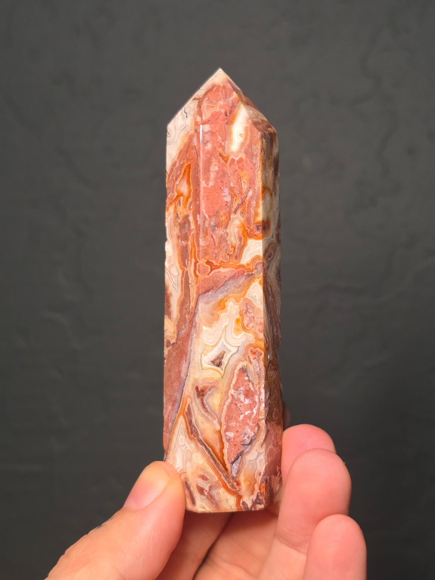 Mexican Crazy Lace Agate Towers - UV Reactive