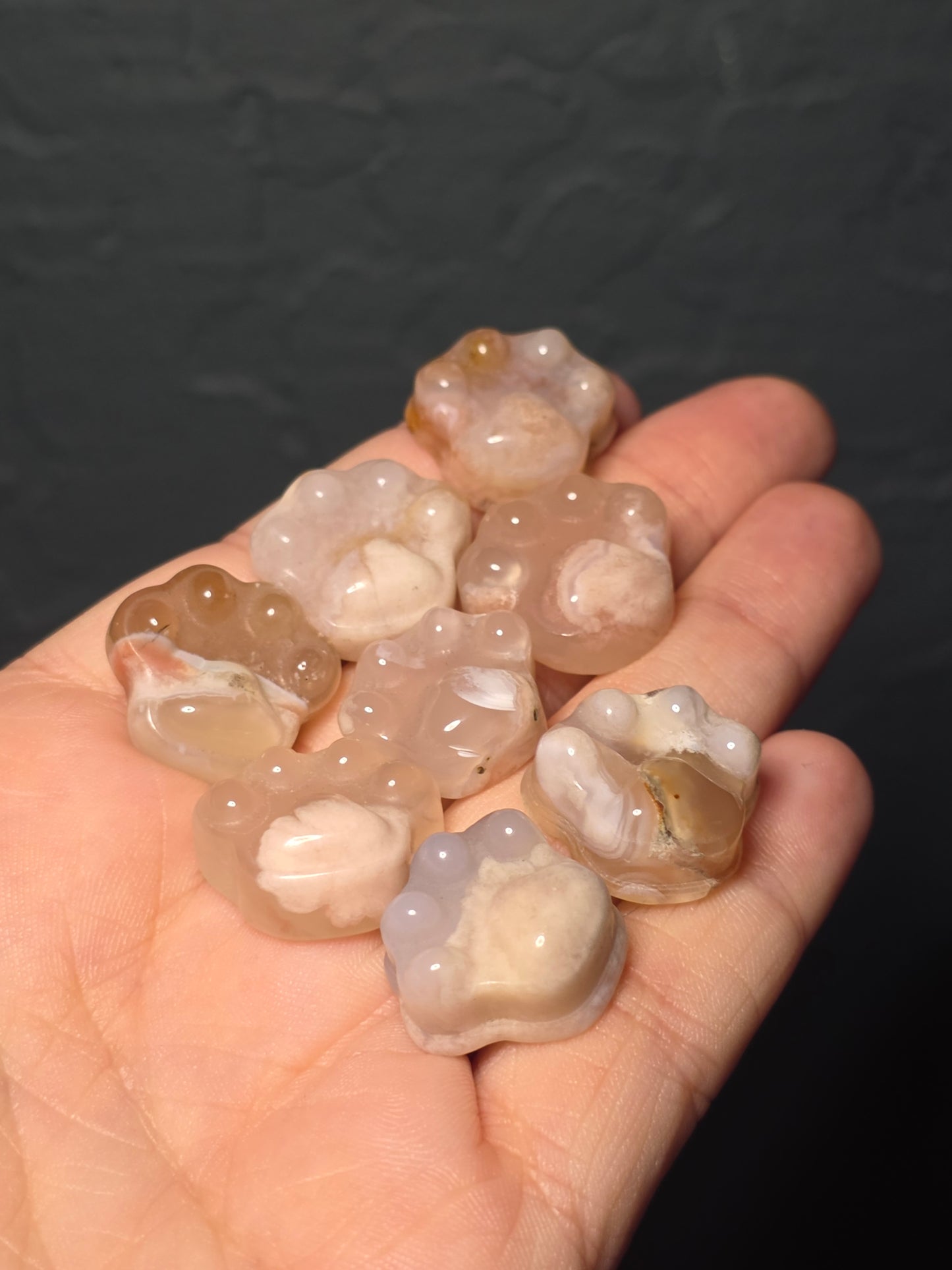 Mini Flower Agate Carvings