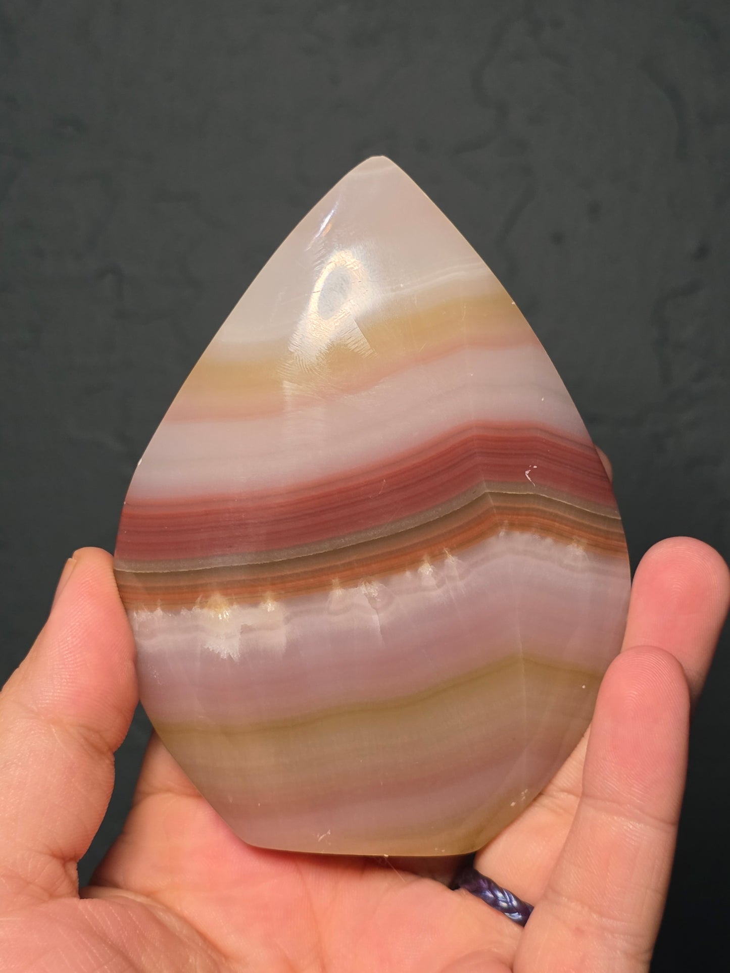 Banded Calcite Tear Drop