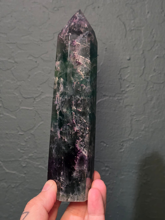 Tall Green Moonstone Towers - UV Reactive