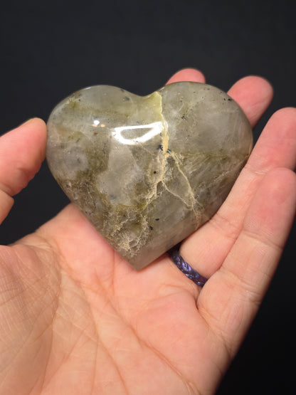 Green Moonstone Heart