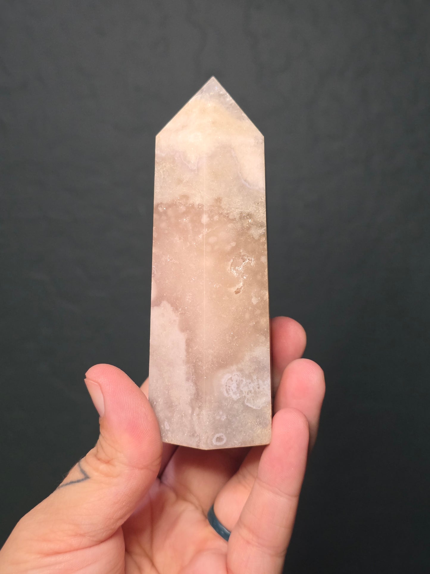 Chunky Flower Agate Tower