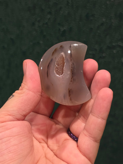 Druzy Agate Moon - Sm