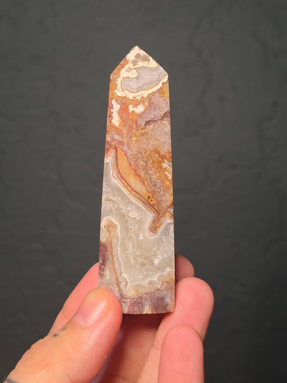 Mexican Crazy Lace Agate Towers - UV Reactive