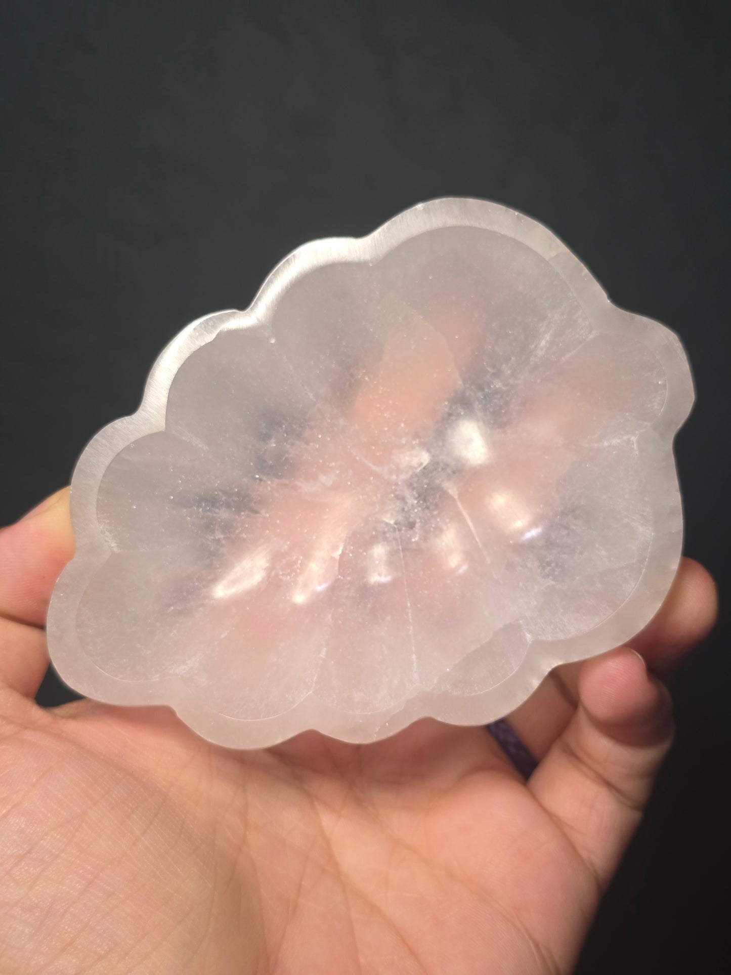 Selenite Leaf Bowl