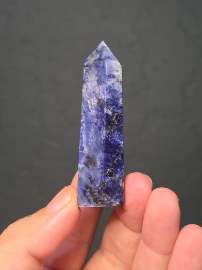 Sodalite with Hematite Towers - UV Reactive