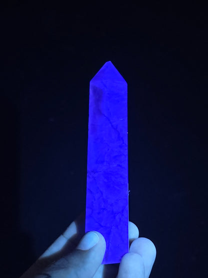 Purple Fluorite Tower - UV Reactive