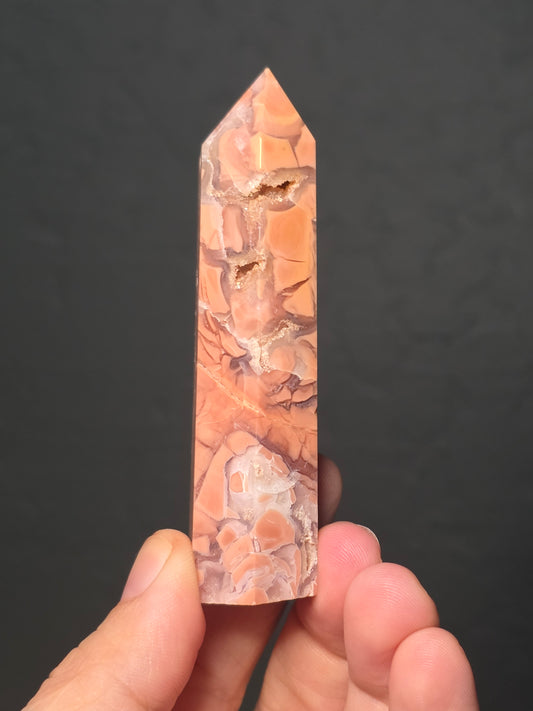 Cotton Candy Agate Towers - UV Reactive