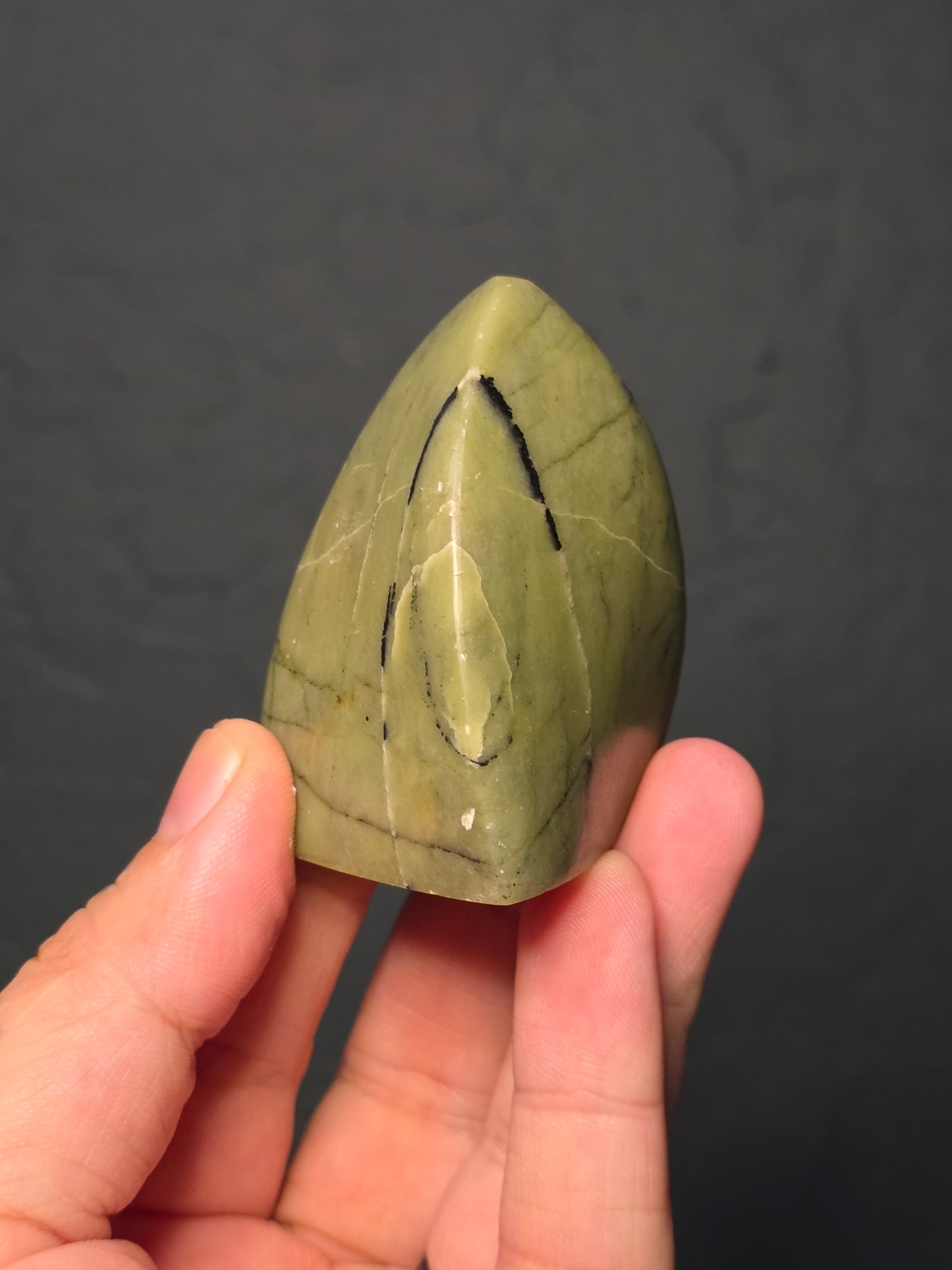 Small Nephrite Jade Flame