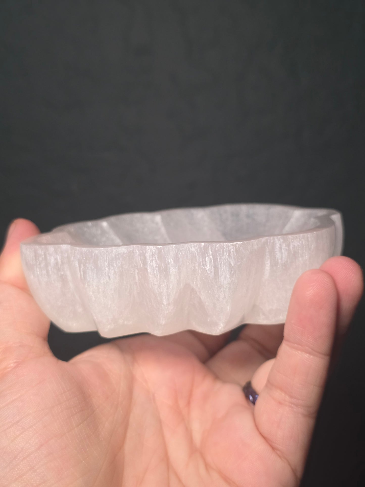 Selenite Leaf Bowl