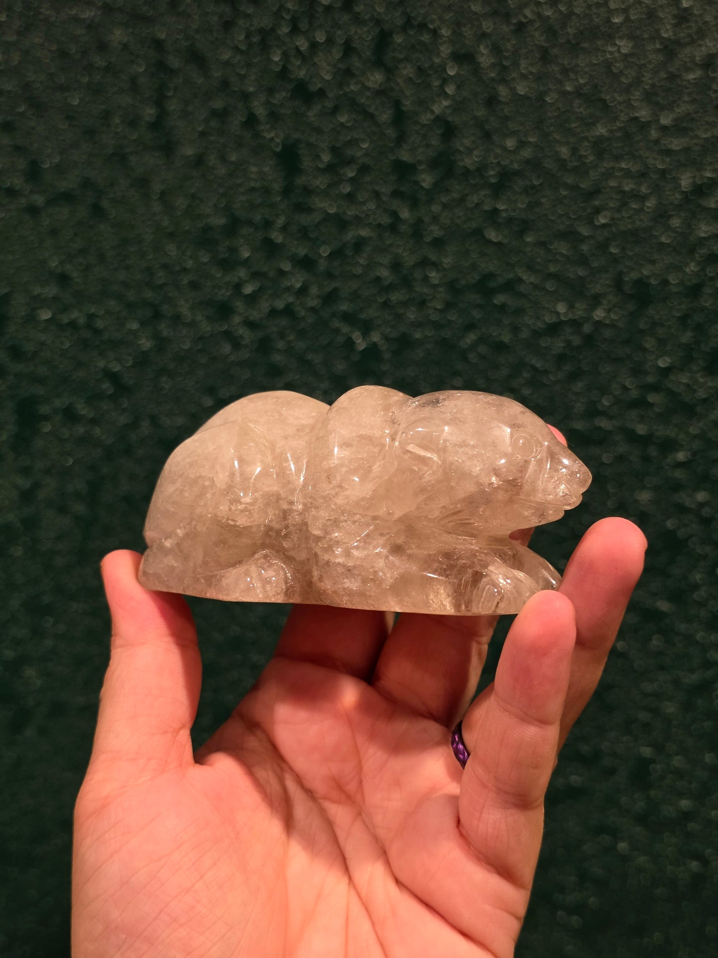 Smoky Quartz Bear - Lg