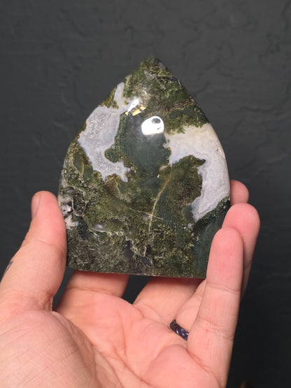 Moss Agate Tear Drop