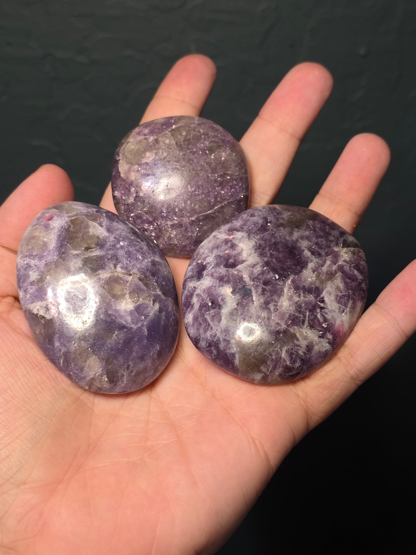 Lepidolite Palm Stone
