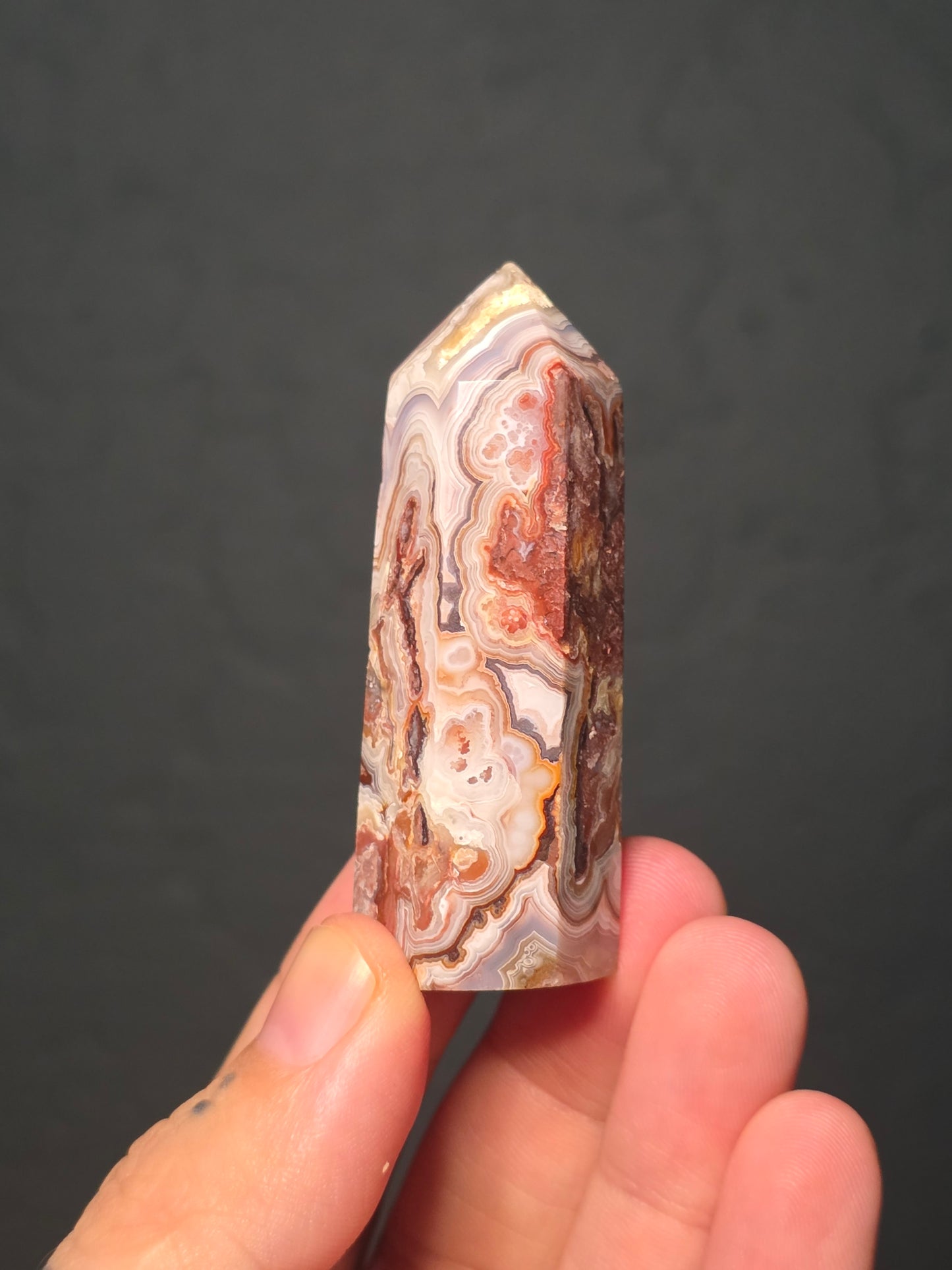 Mexican Crazy Lace Agate Towers - UV Reactive