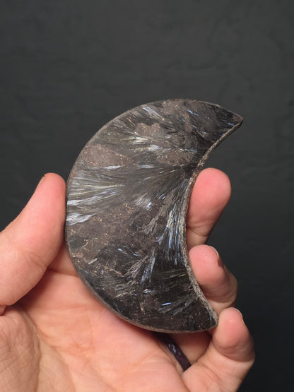 Medium Arfvedsonite/ Garnet Moons